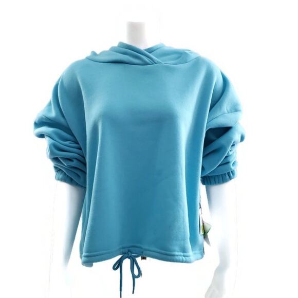 Roma Concepts Women's Draw String Hem Cropped Hoodie 1X - Picture 1 of 12